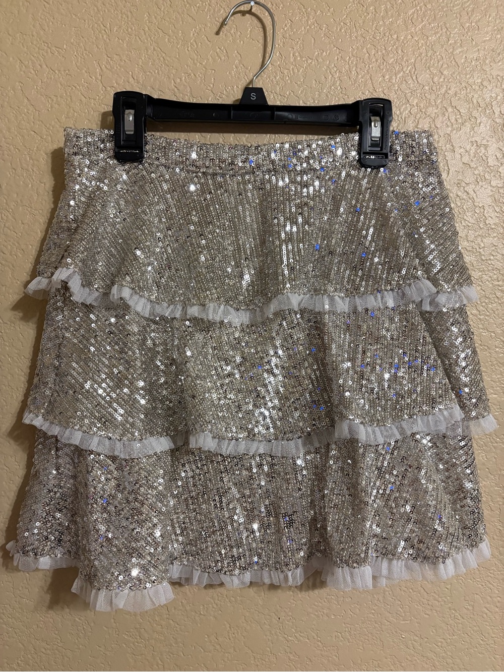 Endless Rose Sequin Tiered Mini Skirt